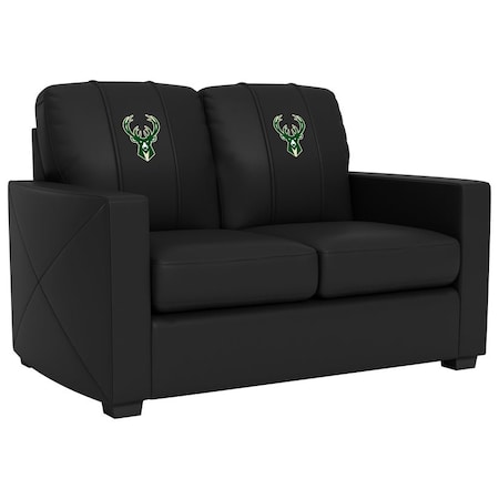 Dreamseat Silver Loveseat with Milwaukee Bucks Logo XZ7759003LSCDBK-PSNBA31051